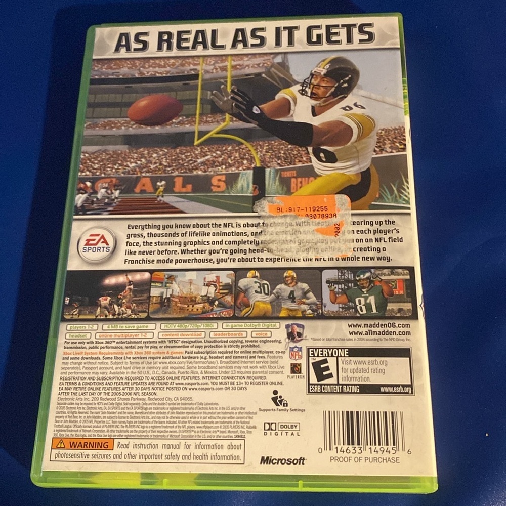 Xbox 360 Madden NFL 06 game - Picture 2 of 4